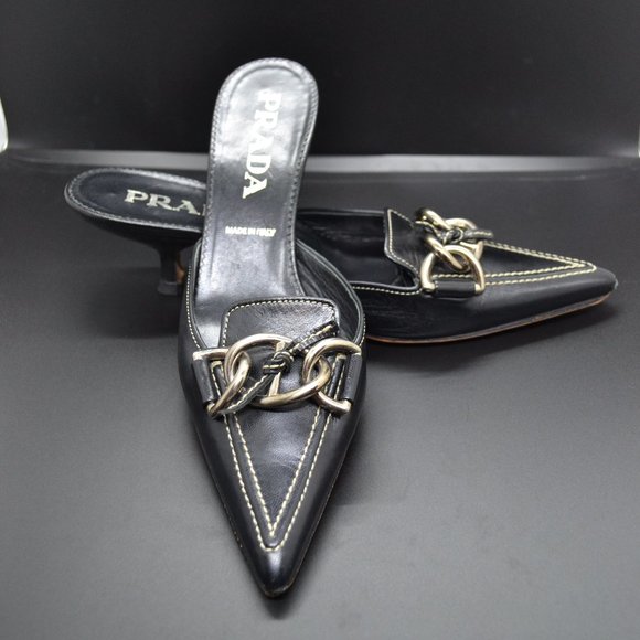 Prada Shoes - $ Reduced! PRADA kitten heel mule